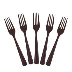 Sale Crown Display Black Plastic Forks