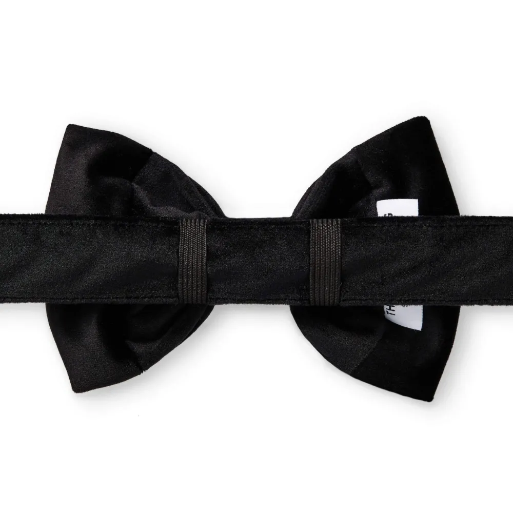 Outlet The Foggy Dog Black Velvet Dog Bow Tie