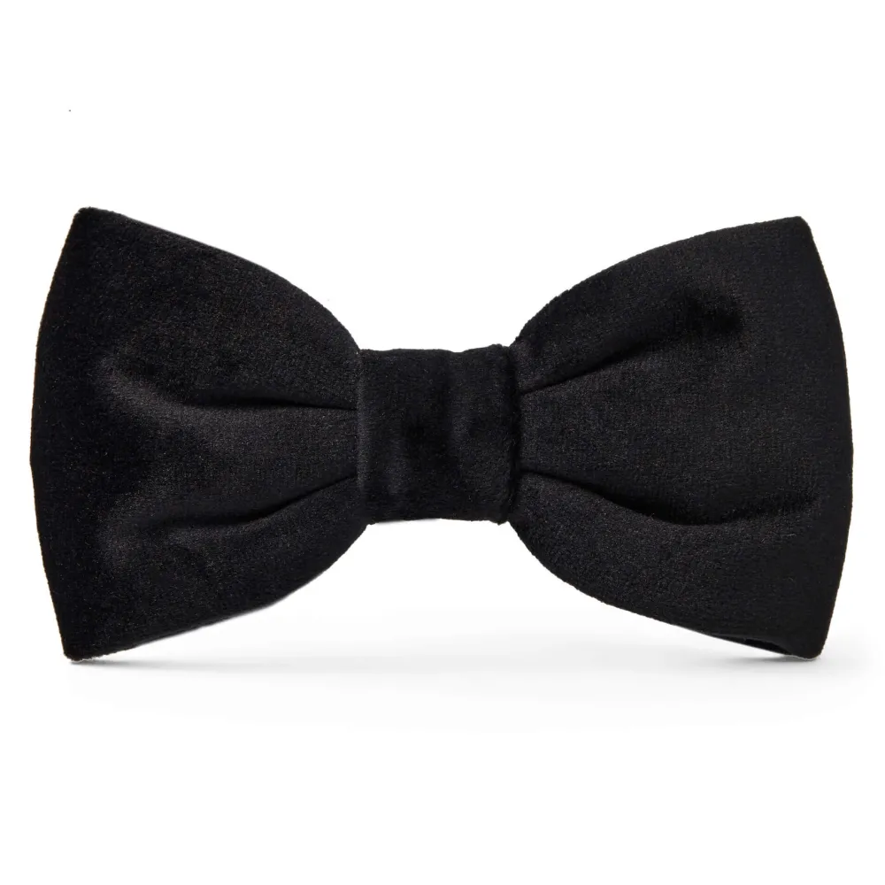 Outlet The Foggy Dog Black Velvet Dog Bow Tie