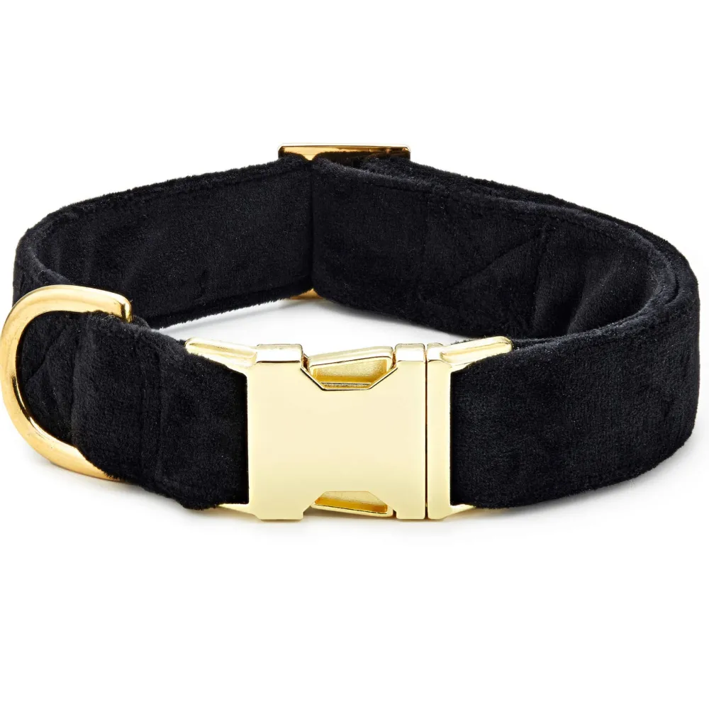 Discount The Foggy Dog Black Velvet Dog Collar