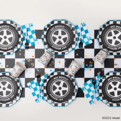 Best Bonjour Fete Black & White Checker Table Runner