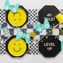 Best Bonjour Fete Black & White Checker Table Runner
