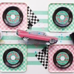 Outlet Bonjour Fete Black & White Signature Checker Large Napkins