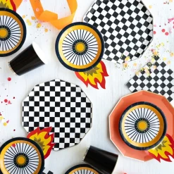 Outlet Bonjour Fete Black & White Signature Checker Large Napkins