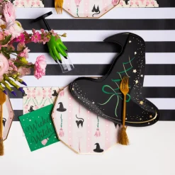 Clearance Bonjour Fete Black Witch Hat Large Plates