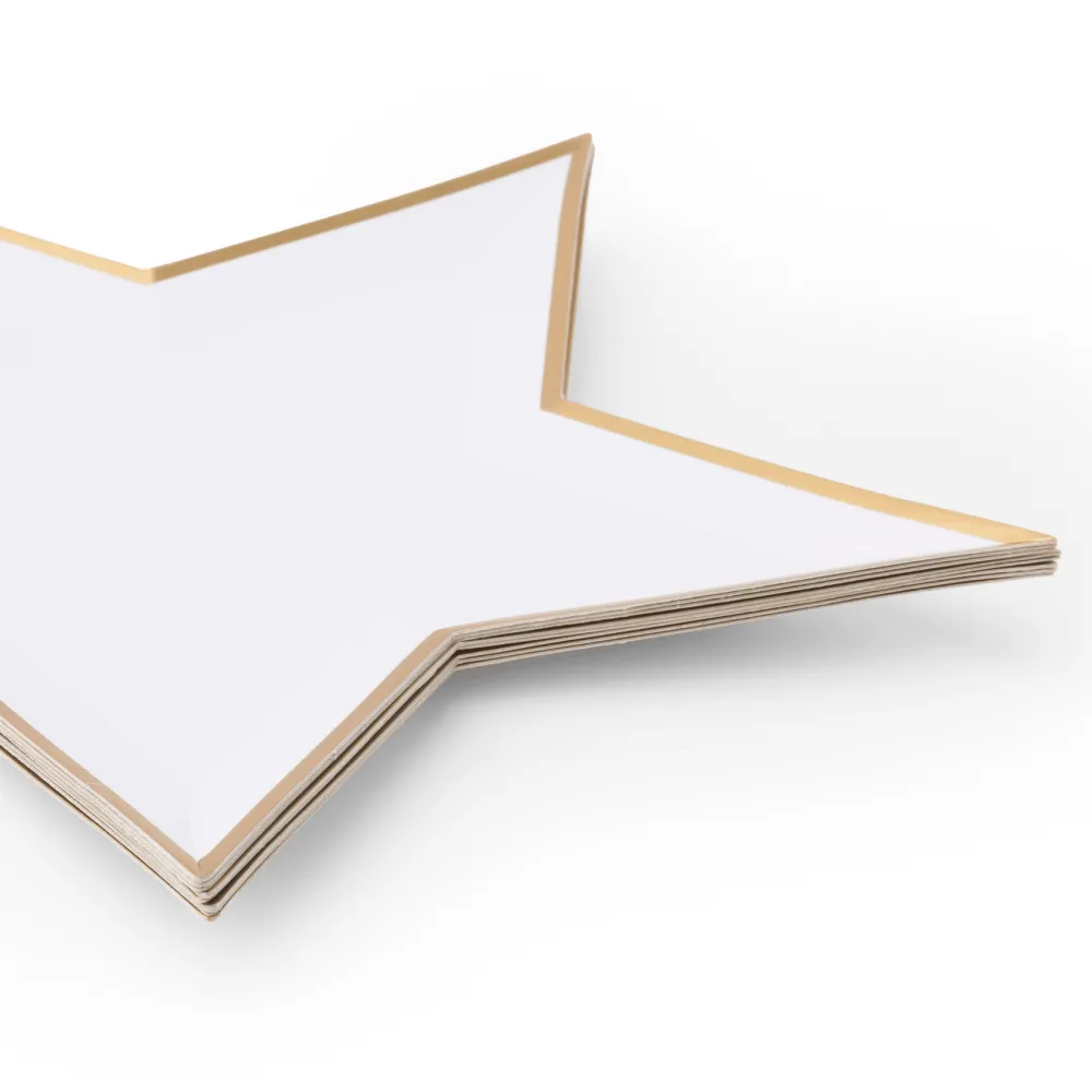 Best Bonjour Fete Blanc White Star Shaped Plates