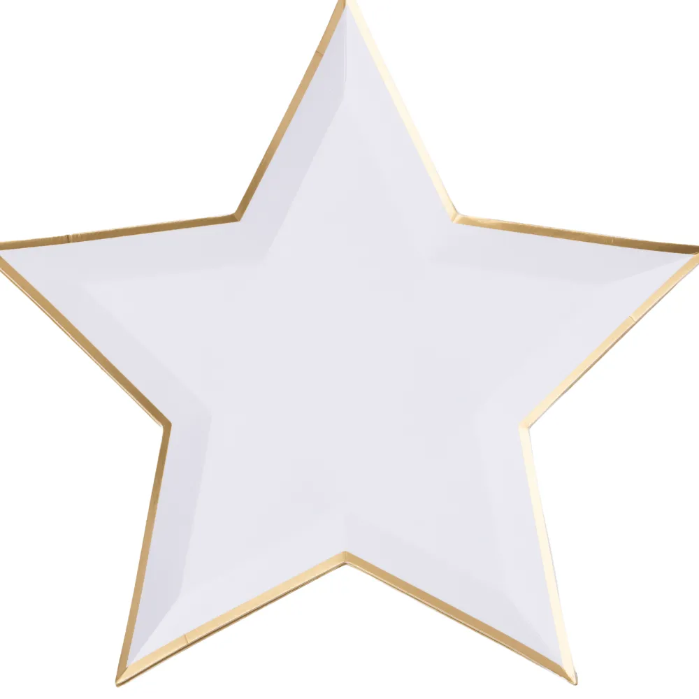 Best Bonjour Fete Blanc White Star Shaped Plates