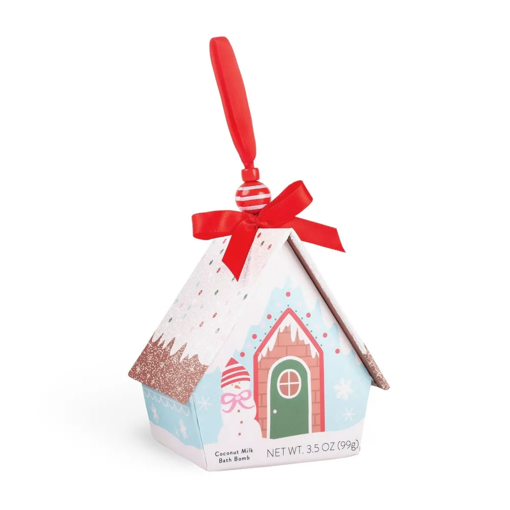 Online Cait + Co Blue Bath Bomb Christmas House Ornament