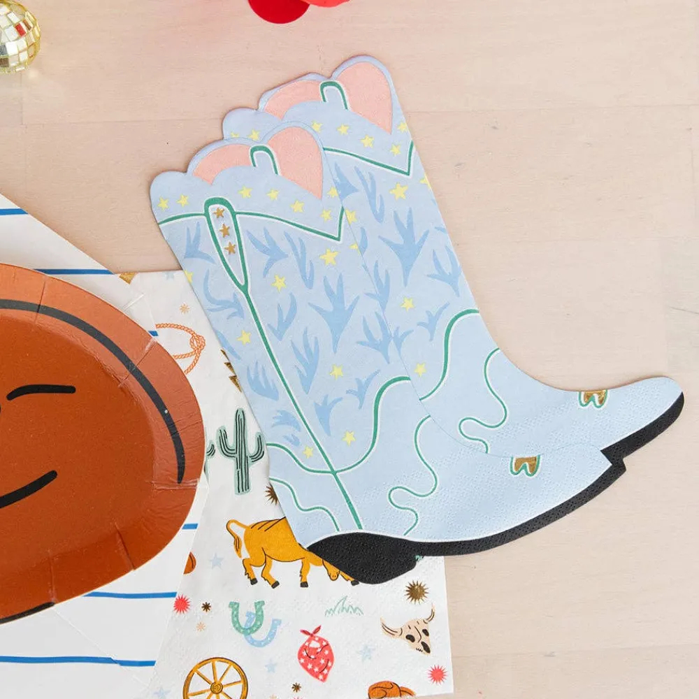 Outlet Jollity & Co. + Daydream Society Blue Cowboy Boot Shaped Napkins