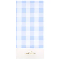 Outlet Meri Meri Blue Gingham Paper Tablecloth