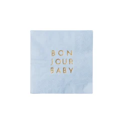 Hot Bonjour Fete Bonjour Baby Sky Blue Cocktail Napkins