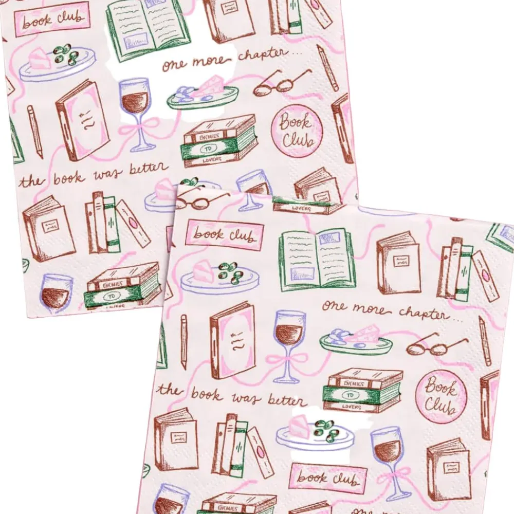 Hot xo, Fetti Book Club Party Napkins | 25 Paper Napkins