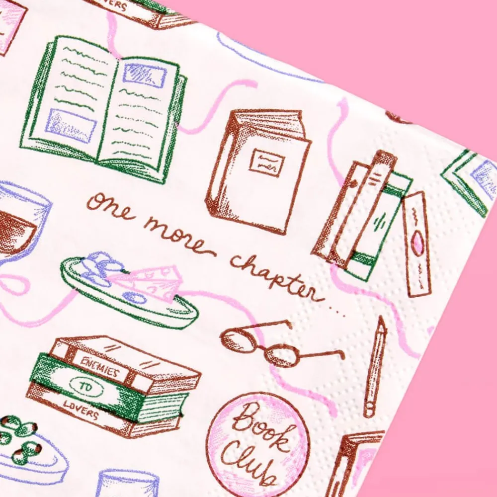 Hot xo, Fetti Book Club Party Napkins | 25 Paper Napkins