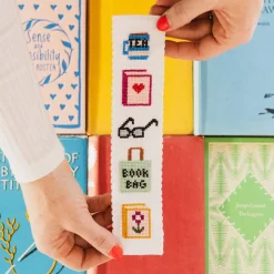 Cotton Clara Craft Kits & Supplies Bookish Cross Stitch Bookmark Kit