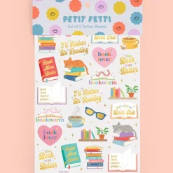 Clearance xo, Fetti Book Lover Temporary Tattoos
