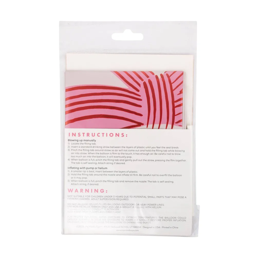 Hot My Mind’s Eye Bow Heart Mylar Balloon