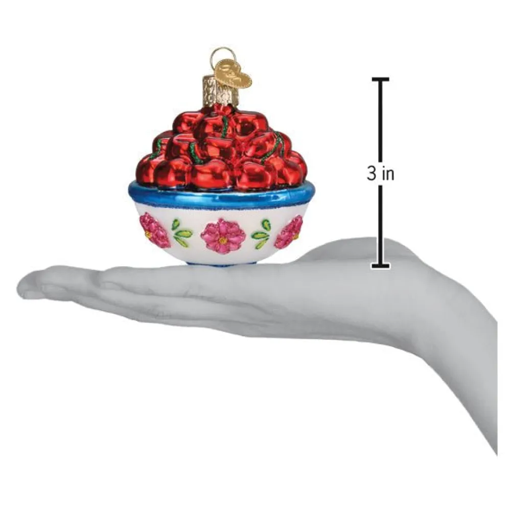 Old World Christmas Bowl Of Cherries Ornament