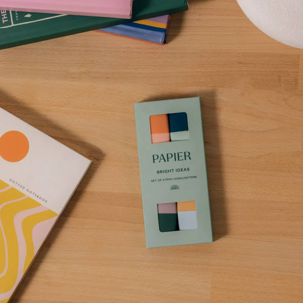 Discount Papier Bright Ideas Mini Highlighters Set of 4