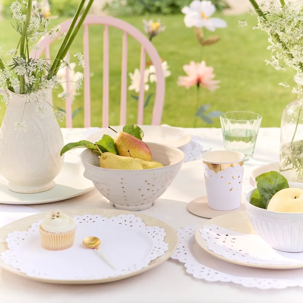 Online Meri Meri Broderie Anglaise Lace White Cups