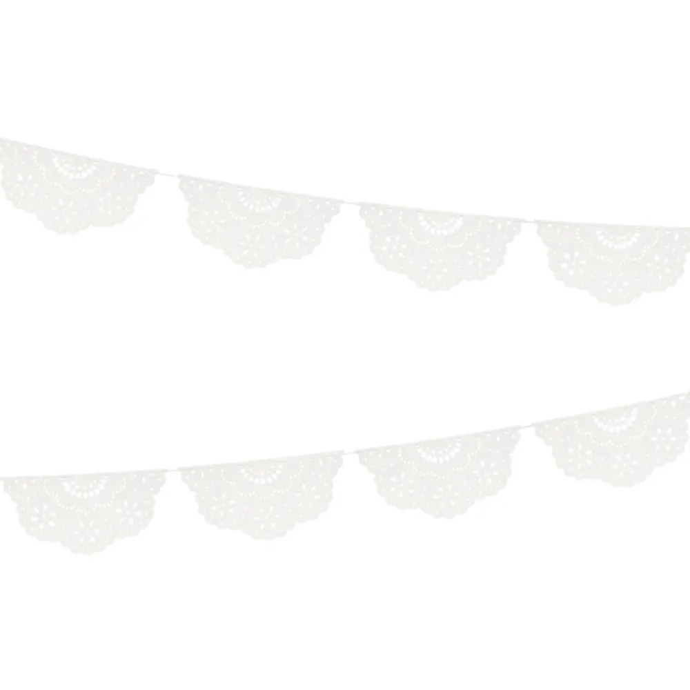 Clearance Meri Meri Broderie Anglaise Lace White Pennant Garland
