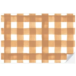 Outlet Cami Monet Brown Gingham Paper Placemats