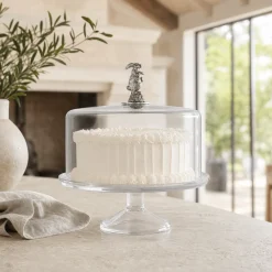 Best Vagabond House Bunny Glass Covered Cake / Dessert Stand