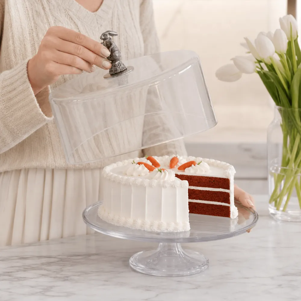 Best Vagabond House Bunny Glass Covered Cake / Dessert Stand