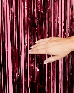 Outlet xo, Fetti Burgundy Foil Fringe Curtain Backdrop