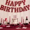 New xo, Fetti Burgundy Glitter Happy Birthday Banner