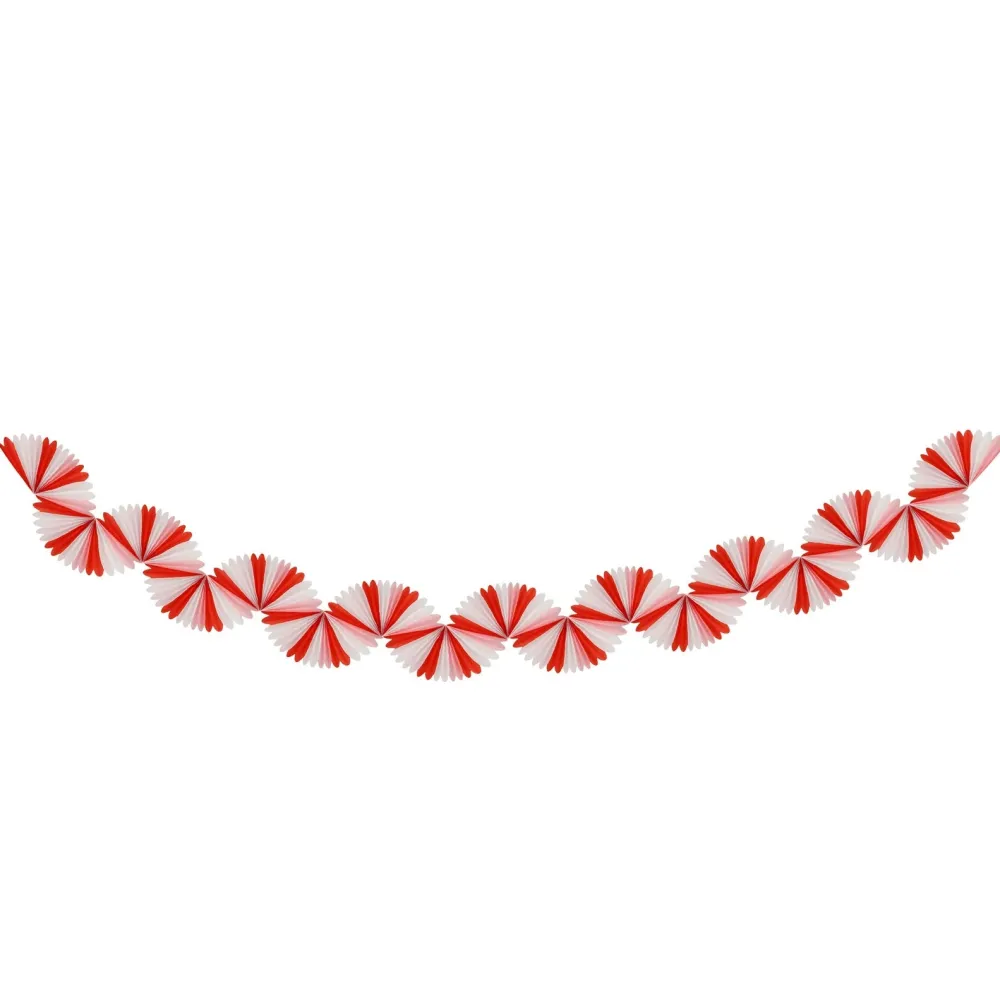 New Meri Meri Candy Cane Stripe Honeycomb Garland