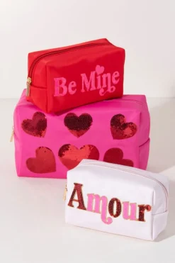 Discount Shiraleah Retail Cara Sequin Hearts Zip Pouch