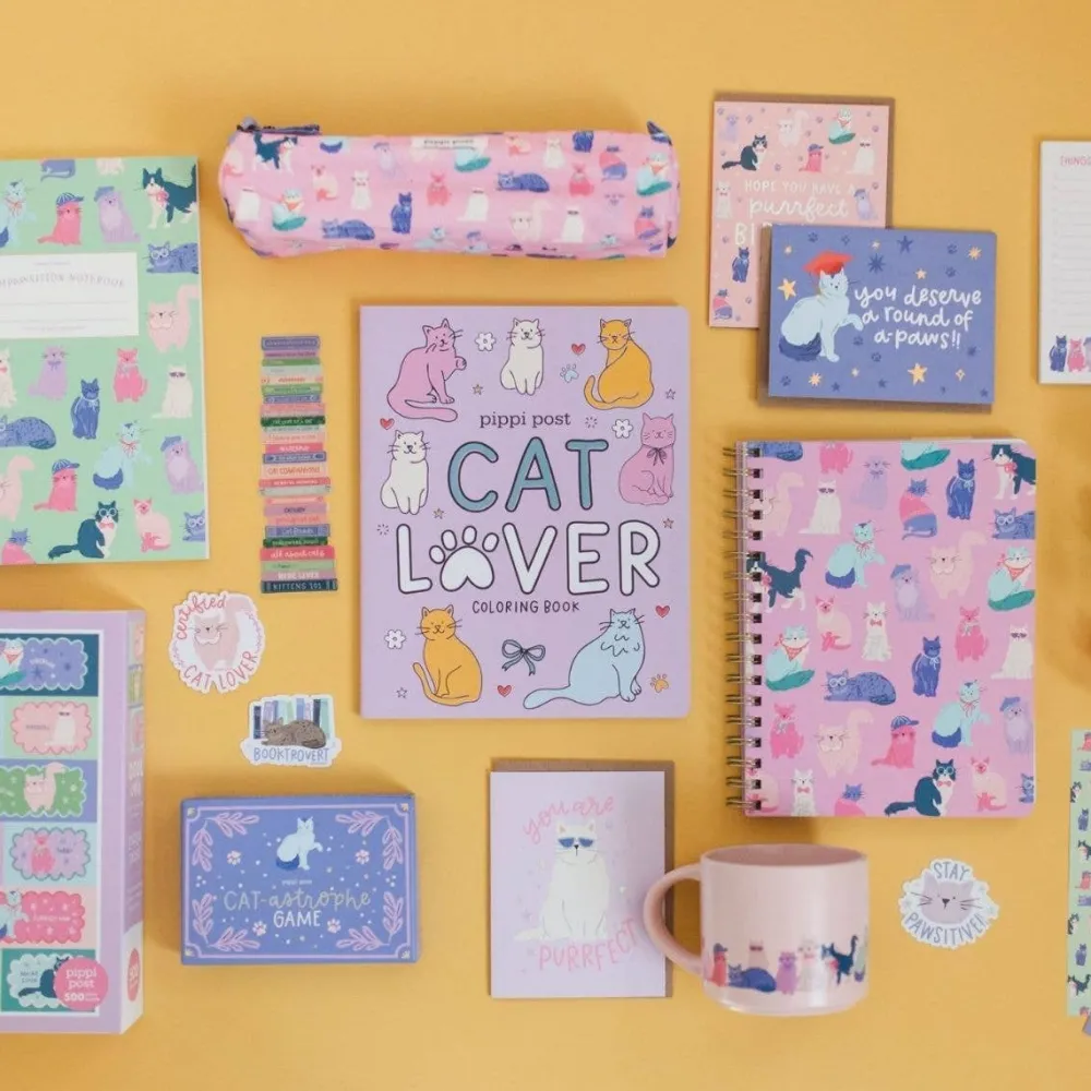 Hot Pippi Post Cat Lover Coloring Book