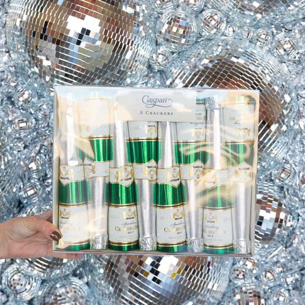 Hot Caspari Champagne Bottle Celebration Crackers