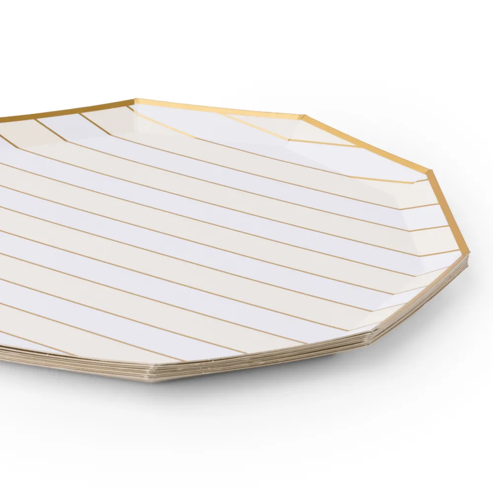 Online Bonjour Fete Champagne Fizz Signature Cabana Stripe Plates