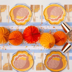 Clearance Bonjour Fete Charming Turkey Thanksgiving Plates