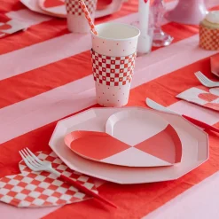 Clearance Bonjour Fete Check Mate Heart Shaped Plates