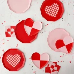 Clearance Bonjour Fete Check Mate Heart Shaped Plates