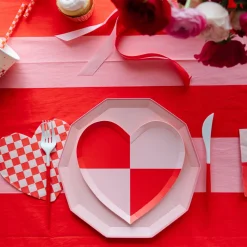 Clearance Bonjour Fete Check Mate Heart Shaped Plates