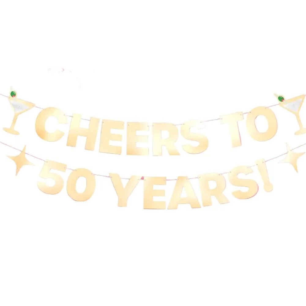 Online xo, Fetti Cheers to 50 Years Birthday Banner