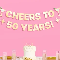 Online xo, Fetti Cheers to 50 Years Birthday Banner