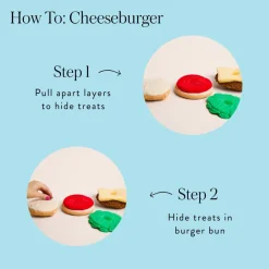 Sale The Foggy Dog Cheeseburger Interactive Snuffle Dog Toy
