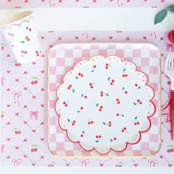 New Meri Meri Cherry Pattern Cups