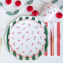New Meri Meri Cherry Pattern Cups
