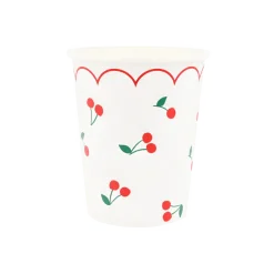 New Meri Meri Cherry Pattern Cups