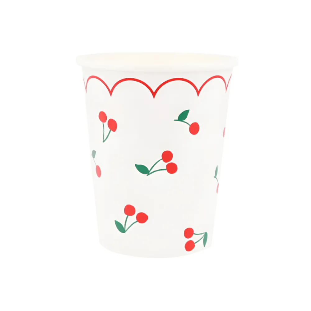 New Meri Meri Cherry Pattern Cups