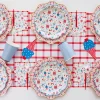Sale Bonjour Fete Cherry Red Picnic Table Runner