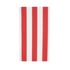 Discount Bonjour Fete Cherry Red Signature Cabana Stripe Guest Towels