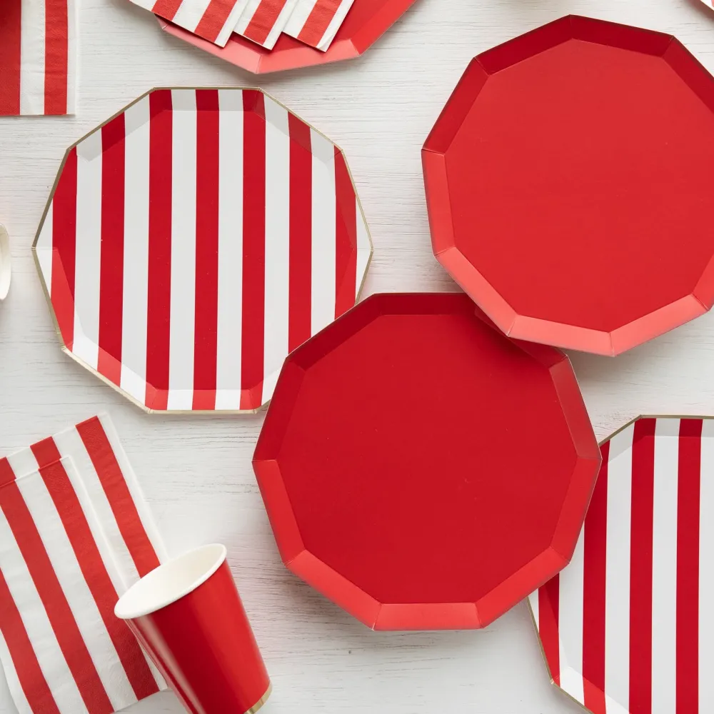 Hot Bonjour Fete Cherry Red Signature Large Plates