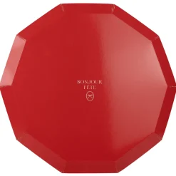 Hot Bonjour Fete Cherry Red Signature Large Plates