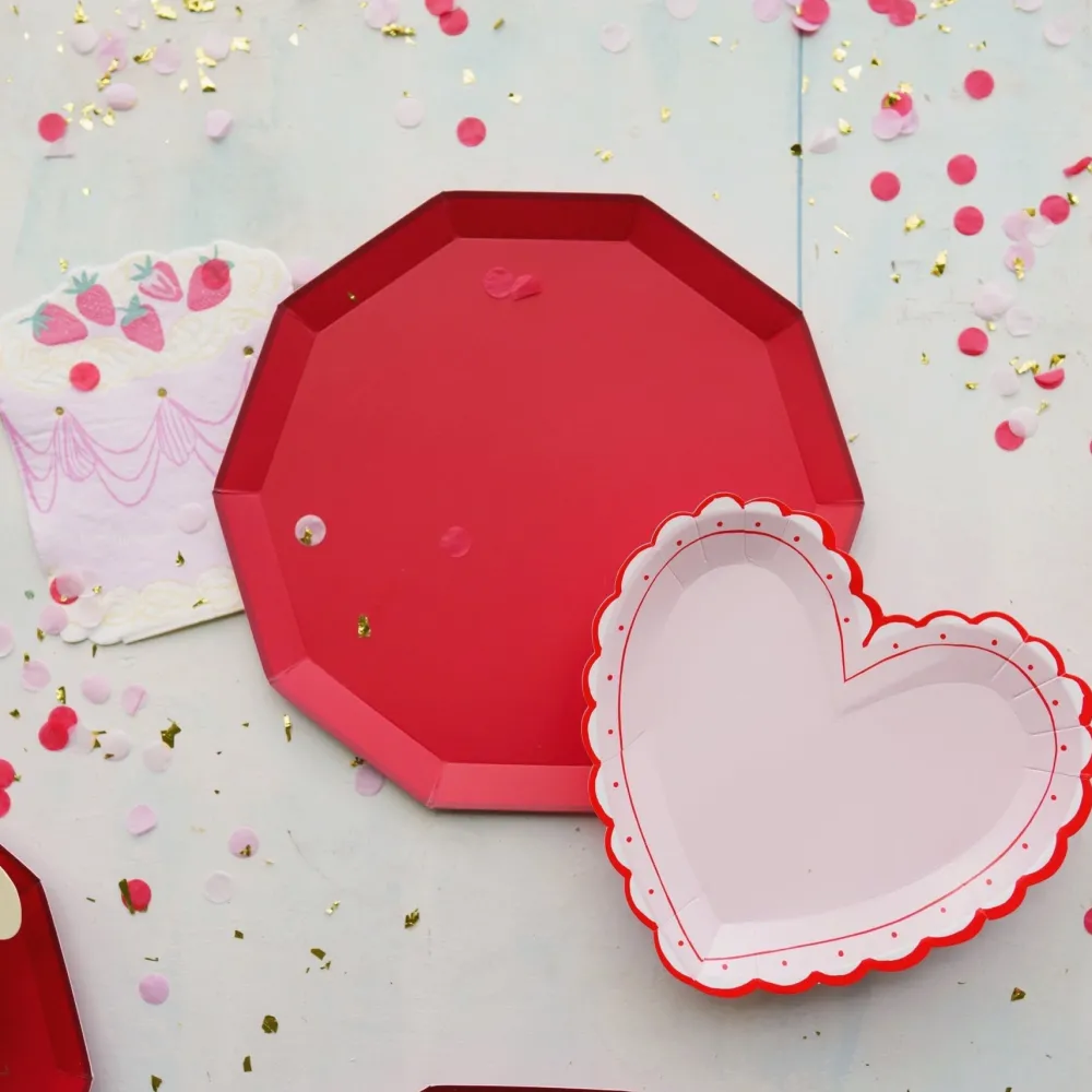 Hot Bonjour Fete Cherry Red Signature Large Plates